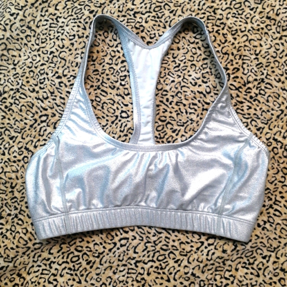 Vintage Y2K Cyber Racerback Bra Crop Top
